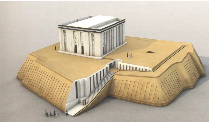 Figura  1  –  O  Templo  de  Uruk,  na  Babilônia.  Gravura  encontrada  em  Temple  of  Uruk