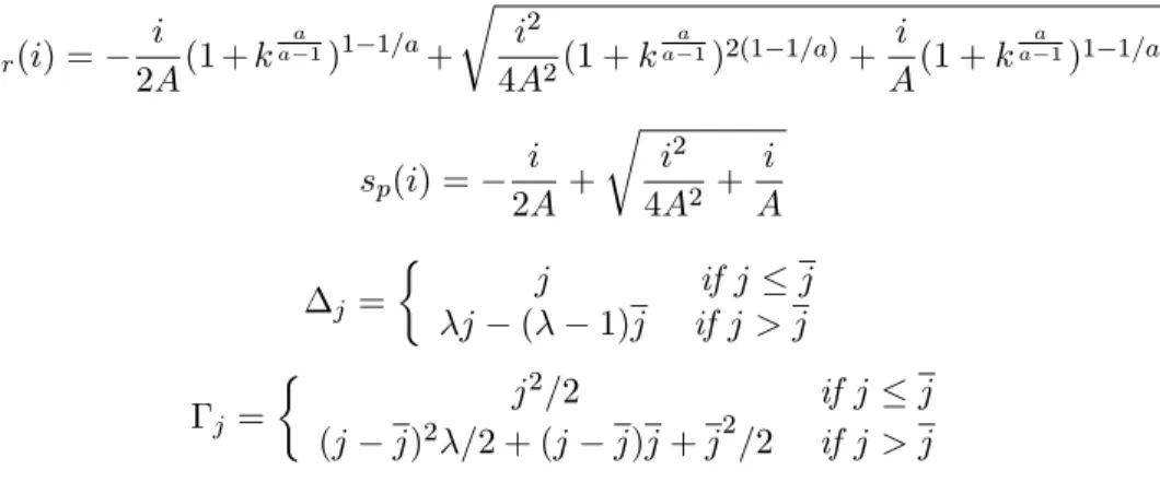 Figure 1 presents the evolution of the shopping time of rich and poor, as well as of the Gini coe¢cient, when interest rates assume values between zero and a thousand percent