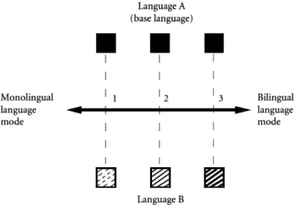 Figure 3 – Visual representation of the Language Mode continuum.  