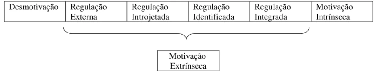 Figura  3  -  O  continuum  da  regulação  do  comportamento  como  taxonomia  da  motivação humana