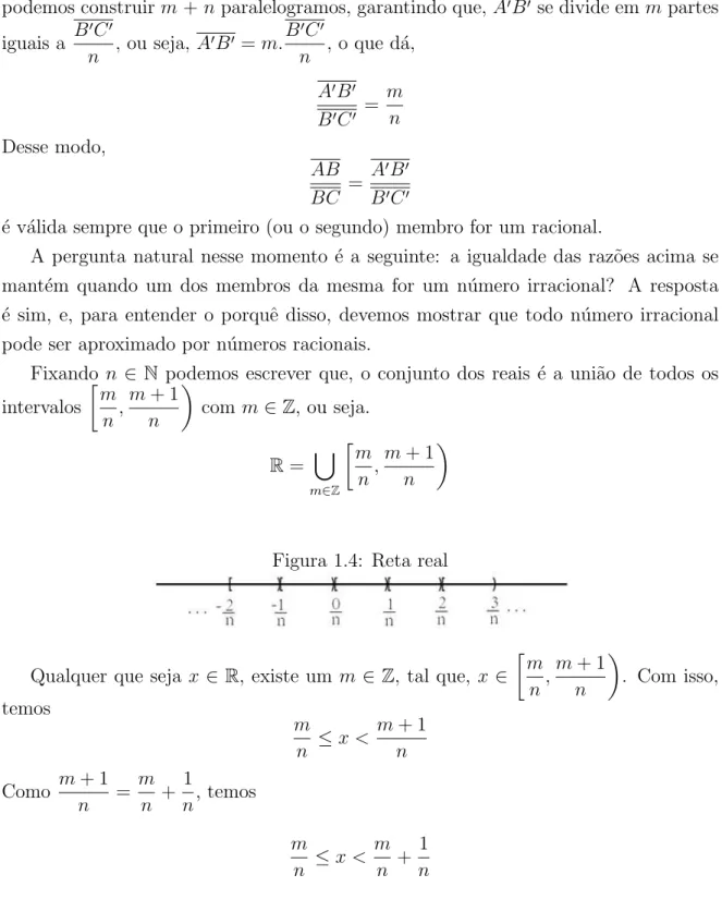 Figura 1.4: Reta real