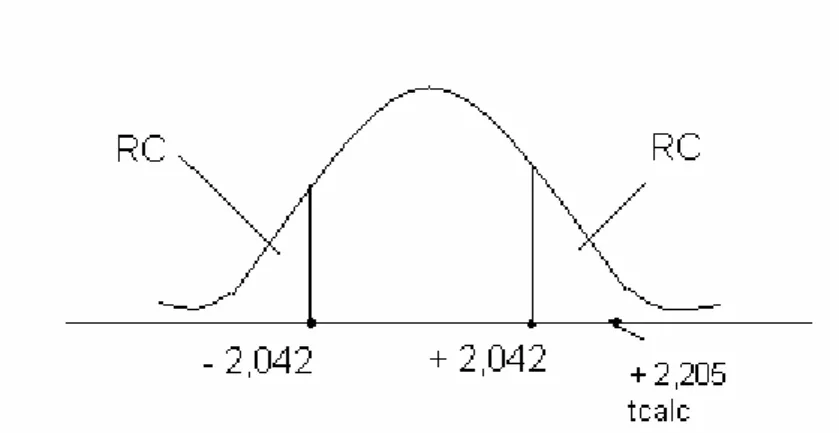 Gráfico 1 - Distribuição t de Student       