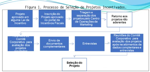 Figura 1. Processo de Seleção de Projetos Incentivados. 