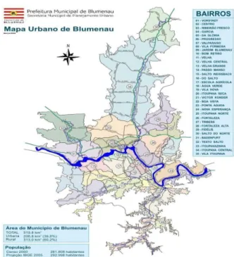 Figura 1: Mapa Urbano de Blumenau 