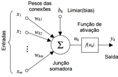 Figura 3.2: O Neurônio Genérico em RNAs (Castro and Zuben, 2015)