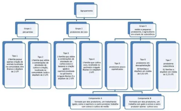 Figura 3 - Organograma representando a tipologia dos sistemas de produção do município de  Pentecoste, CE, 2014