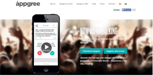 Fig 11.- Main web page of Appgree.  
