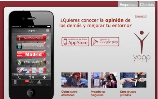 Fig 13.- Main web page of Your OPinion Platform (Yopp). 