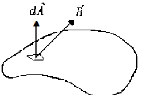Figura  4  -  Representação  de  uma  linha  de  campo  magnético  1  atravessando uma determinada área  23 