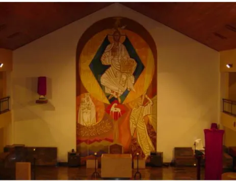 Figura 3.4 -- Interior da Igreja Nossa Senhora dos Prazeres em abril de 2002. (Fonte: site “Encontro  com Cristo.”)  