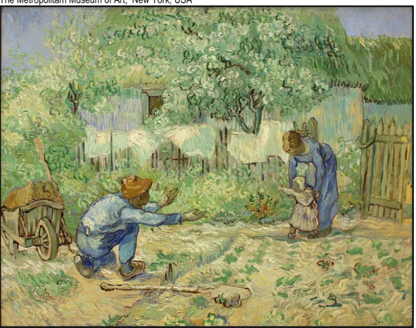 Figura 3: VAN GOGH, Vincent. First Steps, after Millet, 1890, óleo sobre tela, 72,4 x 91,9 cm