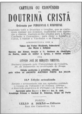 Figura 10 – Folha de rosto da Cartilha de doutrina cristã – 1954 reimpressão da 18 a  edição, publicada em 1872.