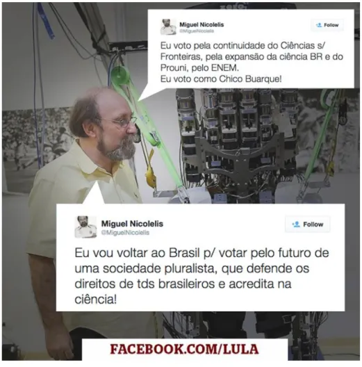 Figura 4. Imagem postada pelo ex-presidente Lula no Facebook. 