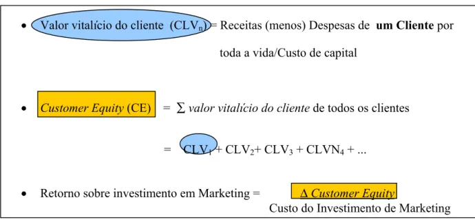 FIGURA 2.4 – Valor vitalício do cliente e Retorno sobre investimento em marketing  Fonte : Elaboração Própria 