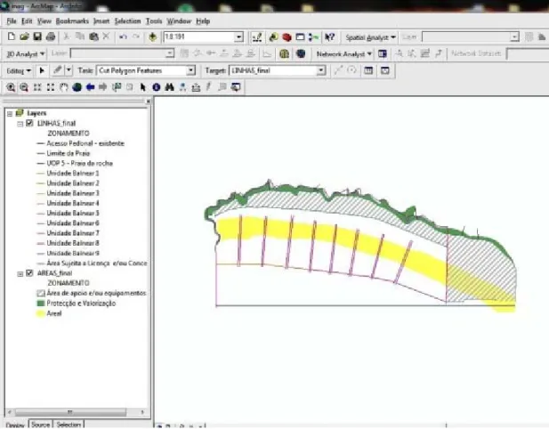 Figura 16 - Dados geográficos digitais da Praia da Rocha, após tratamento. 