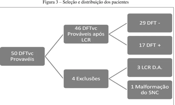 Figura 3 – Seleção e distribuição dos pacientes 