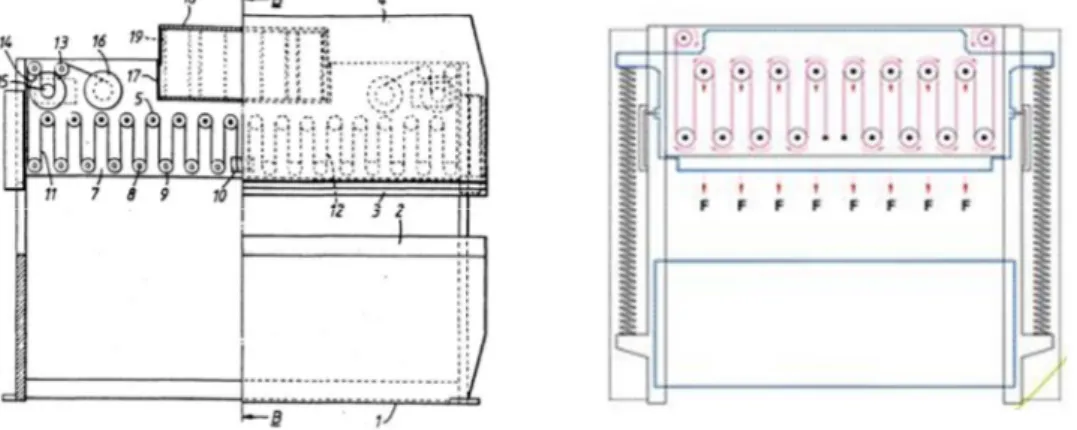 Figura 3.5 - Sistema de Polias e correia patenteado pela Safan  (Patente US 5012729) 