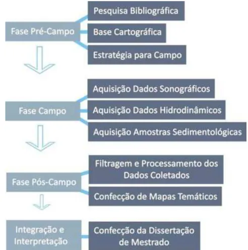 Figura 2.1  – Fluxograma discriminando as atividades executadas para a realização da  dissertação