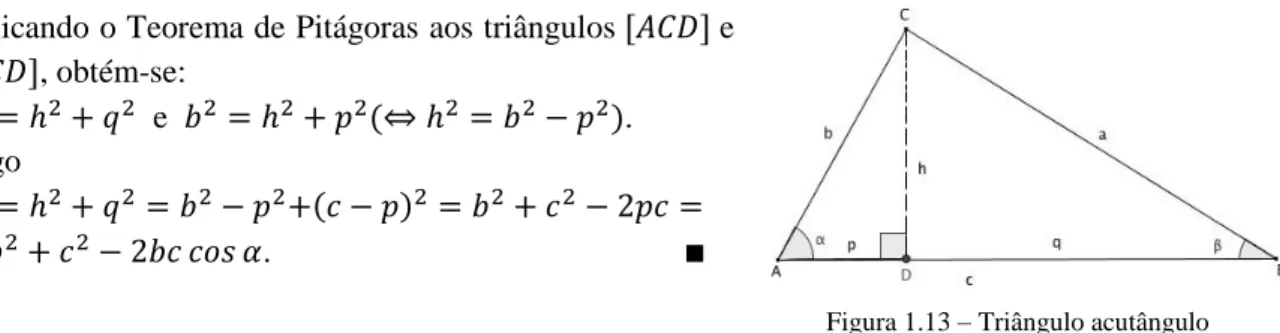 Figura 1.13 – Triângulo acutângulo 