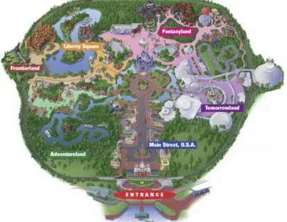 Figura 10- Mapa do Magic Kingdom, mostrando suas seis áreas temáticas 
