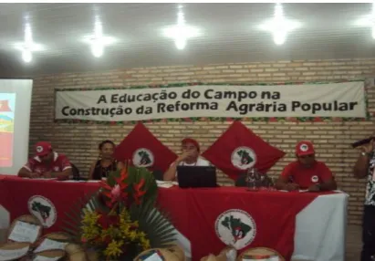Figura  14  –   Mesa  de  Abertura  do  Encontro  de  Educadores  da  Reforma Agrária no Ceará  