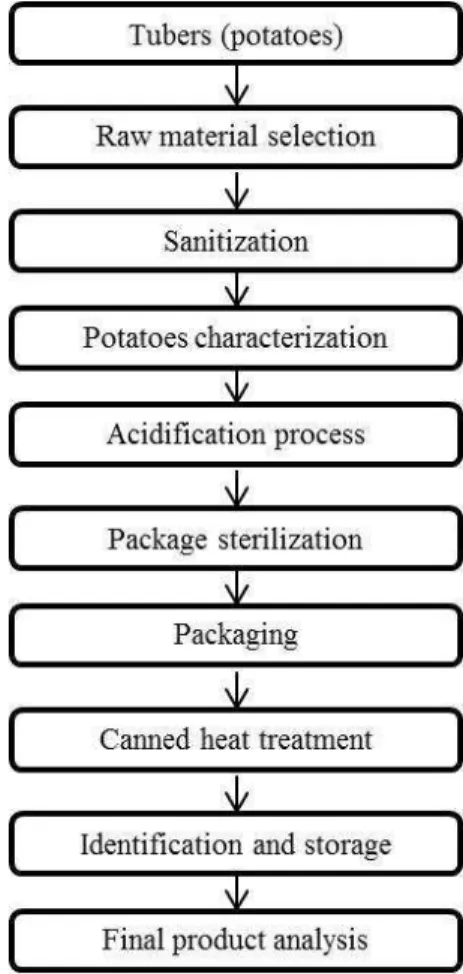 Figure 1 – Flow chart of the canned potatoes process 