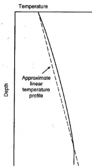 Figura 3.3 Aproximação do perfil de temperatura. 
