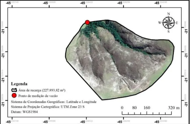 Figura 1 - Área de recarga da nascente F1. 