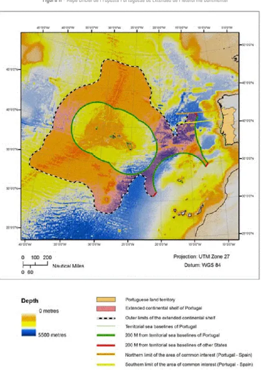 Figura 11 - Mapa Oficial da Proposta Portuguesa de Extensão da Plataforma Continental 