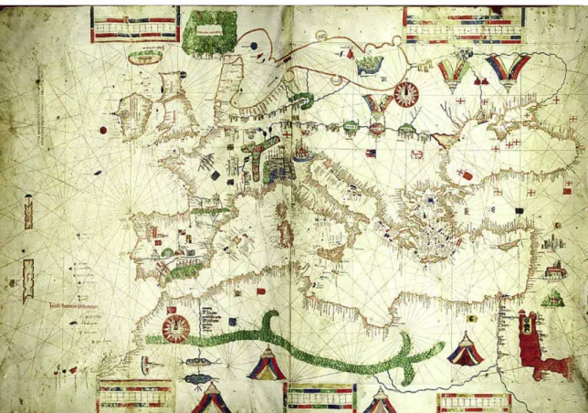 Figura 5- Carta Portulano do Cartógrafo Albino de Canepa, 1489