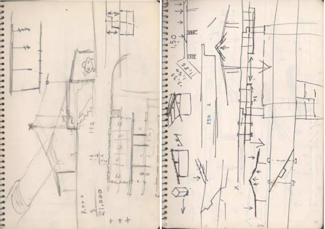 Figura 10 – Esboço para a construção da casa em Sara Vilela. Pi 1095, p. 20   Figura 11 – Esboço para a construção da casa em Sara Vilela