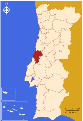 Figura 2 – Mapa Portugal: Localização do Pinhal Litoral    