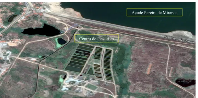 Figura 1 – foto aérea do Centro de Pesquisas Ictiológicas Rodolpho von Ihering 