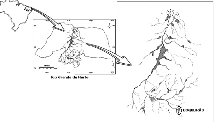 Figura 1 – Localização do reservatório Boqueirão de Parelhas, inserido na Bacia 