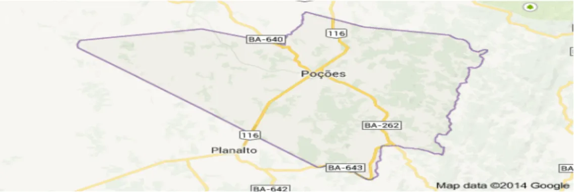 Figura 1  –  Localização do município de Poções/BA 