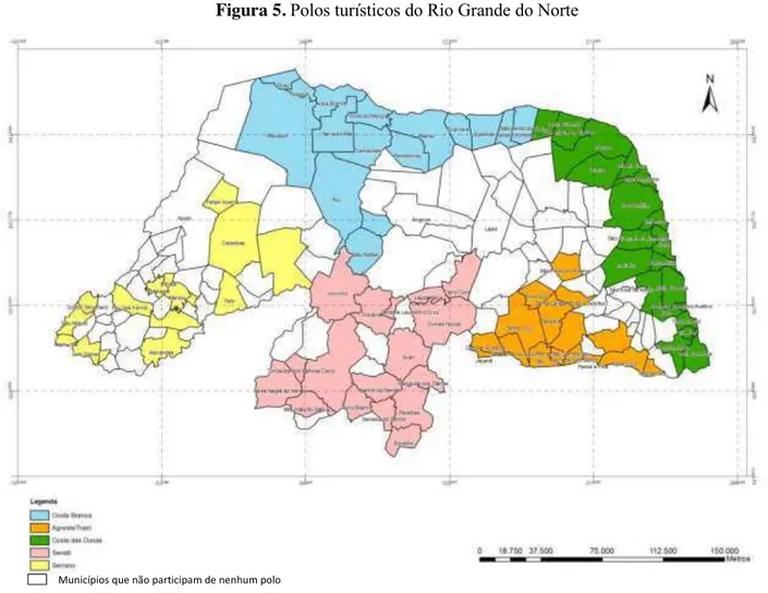 Figura 5. Polos turísticos do Rio Grande do Norte 