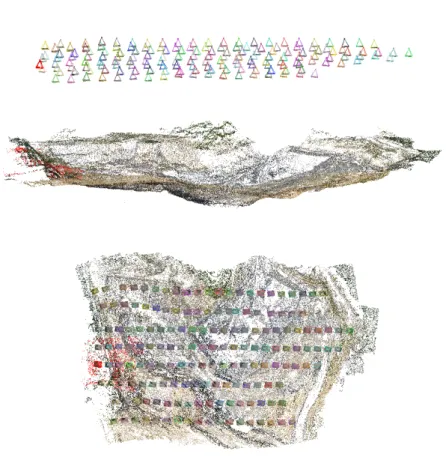 Figure 1.2. VisualSFM [Wu, 2013] graphical user interface showing two different view points of the same reconstructed model