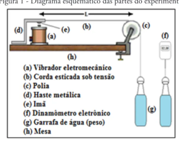 Figura 1 - Diagrama esquemático das partes do experimento.