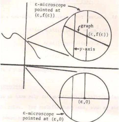 Figura 4  –  Representação gráfica do microscópio  ε centrado nos  pontos  (ε ,0) e em  (ε , f (ε))