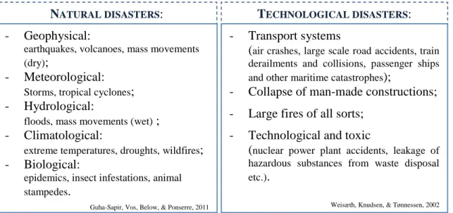 Figure 6 – Disaster classification 