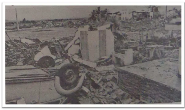 Figura 1  – Escombros na cidade de Santa Cruz. 