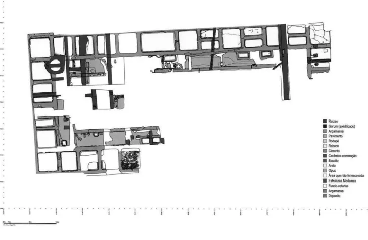 Figura 5 – Áreas escavadas da Casa do Governador da Torre de Belém..