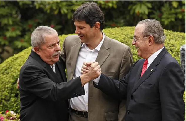 Foto 1  –  Encontro Lula, Haddad e Maluf 