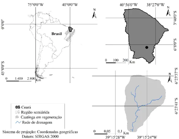Figura 3 - Localização da área experimental no Estado do Ceará, Brasil 