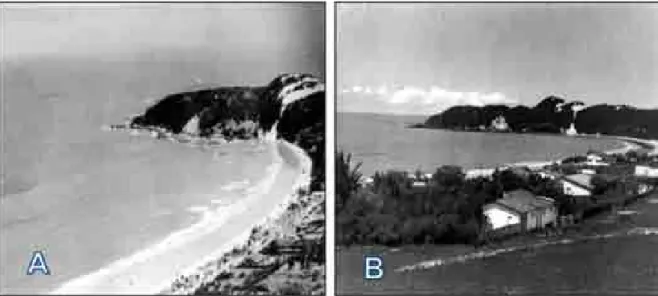 Figura 5.2.3: Início do processo de uso ocupação da zona costeira de Ponta Negra,  Natal/RN (A)