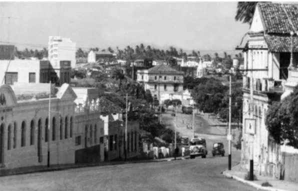 Figura 2 - Avenida Junqueira Aires na década de 60. À direita, a casa do folclorista Câmara Cascudo