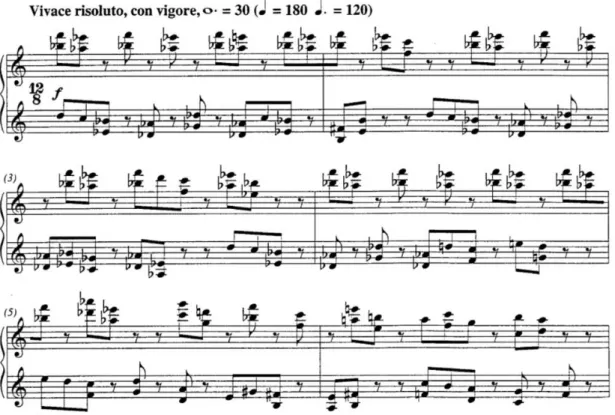 Fig 32. Primeira página do Estudo 8 para piano de György Ligeti 