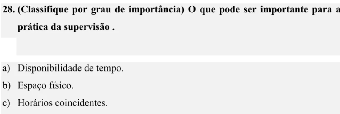 Gráfico 8 – O que pode ser importante para a prática da Supervisão. 