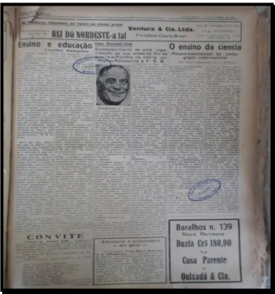 Figura 1  –  Fotografia da página 5 do jornal Gazeta de  Notícias, na qual se publicou uma das colunas Ensino e  Educação, em 13 de outubro de 1944 