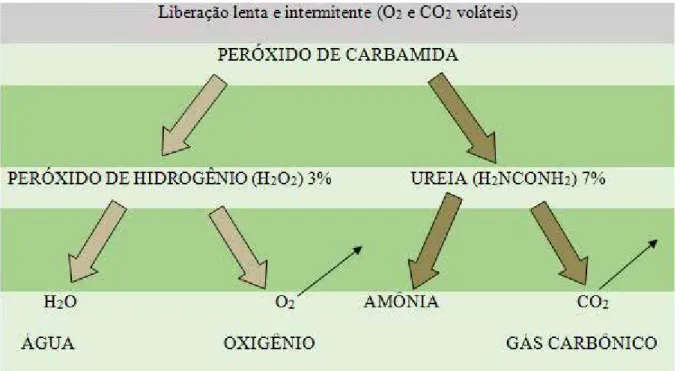 Tabela 3. Dissociação do Peróxido de Carbamida.